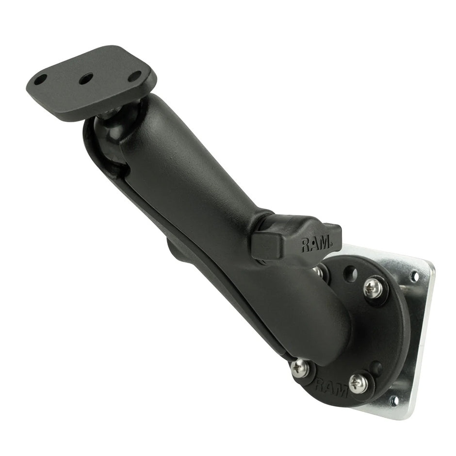 RAM Mount Double Ball DrillDown Mount wDiamond Plate  Backer Plate RAMB138UCINT3