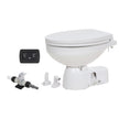 Jabsco Quiet Flush E2 Fresh Water Toilet Regular Bowl  24V  Soft Close Lid 380454194RSP