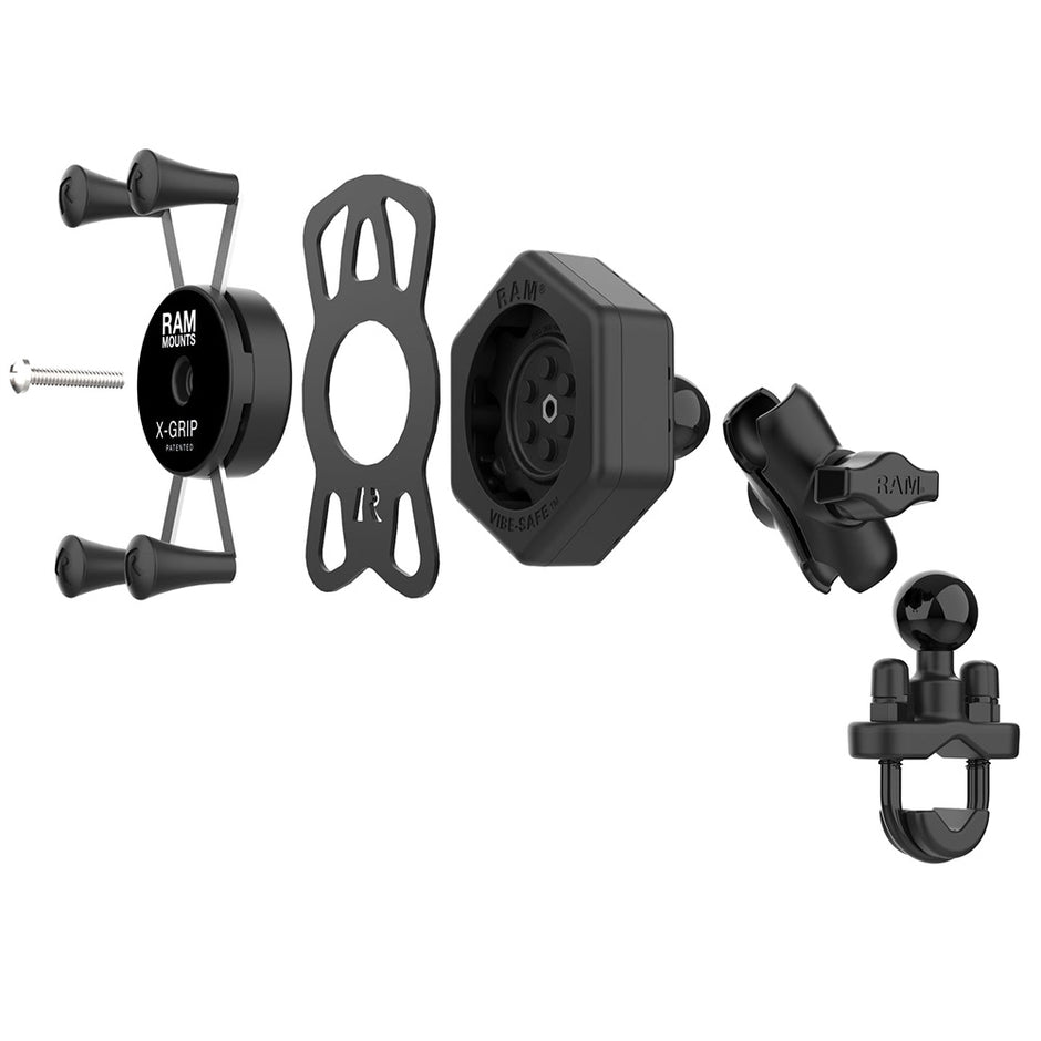 RAM Mount RAM XGrip Phone Mount wVibeSafe  UBolt Base  Short RAMB149ZAUN7462