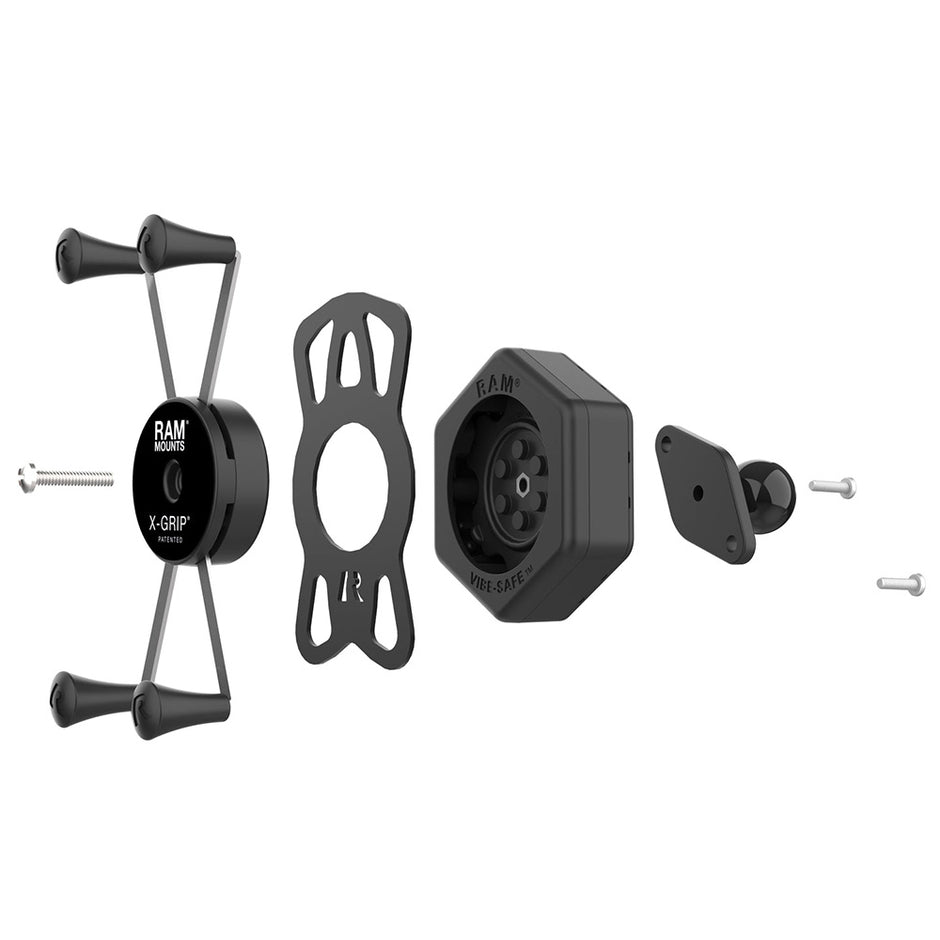 RAM Mount RAM XGrip Large Phone Holder wBall  VibeSafe Adapter RAMHOLUN10B462