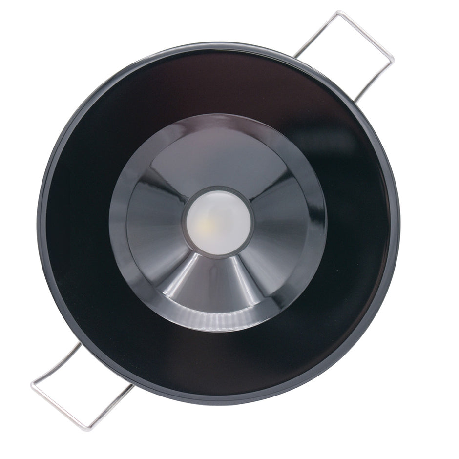 Lumitec Illusion Flush Mount LED Down Light  Spectrum RGBW  Warm White  Black Housing 117155