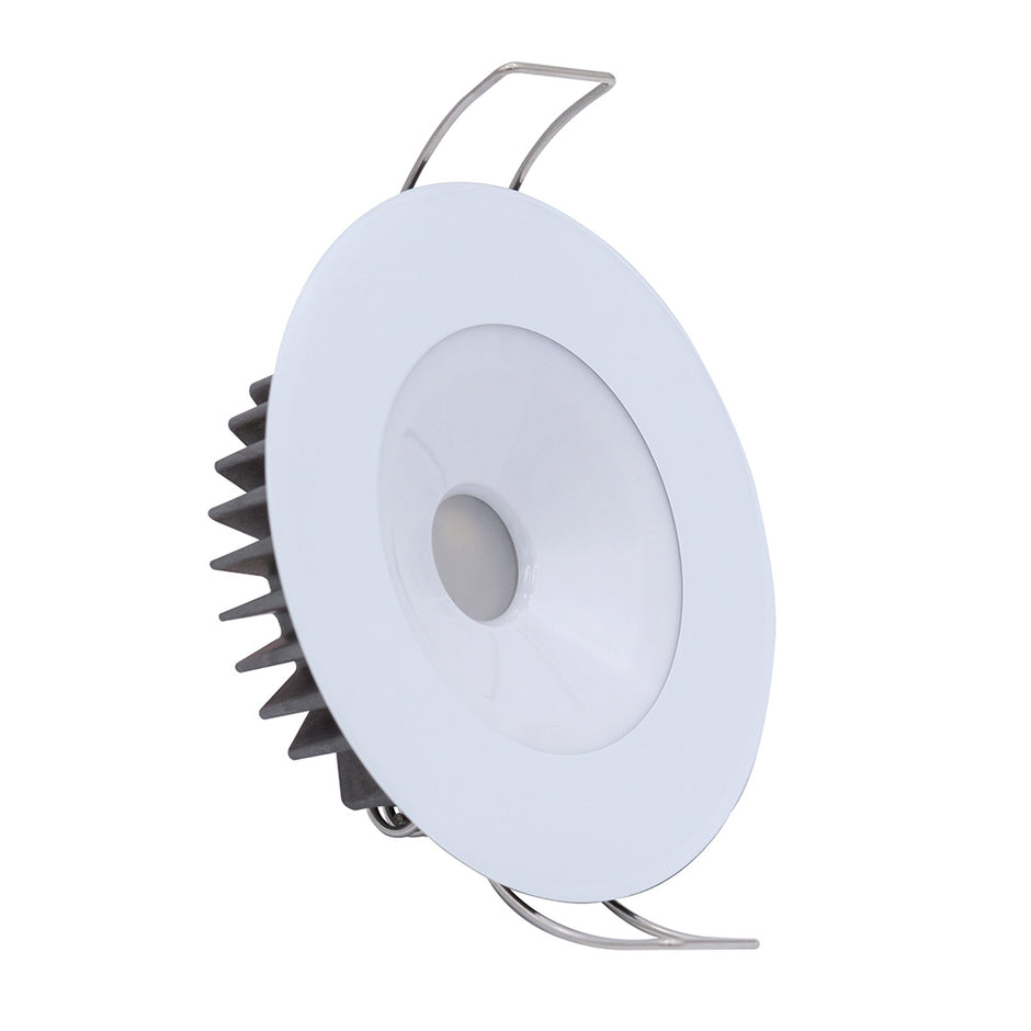 Lumitec Illusion Flush Mount LED Down Light  Warm White  Dimming  White Housing 117129