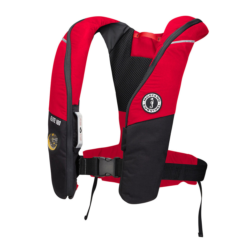 Mustang Elite 190 Offshore Inflatable PFD  RedBlack MD31701230