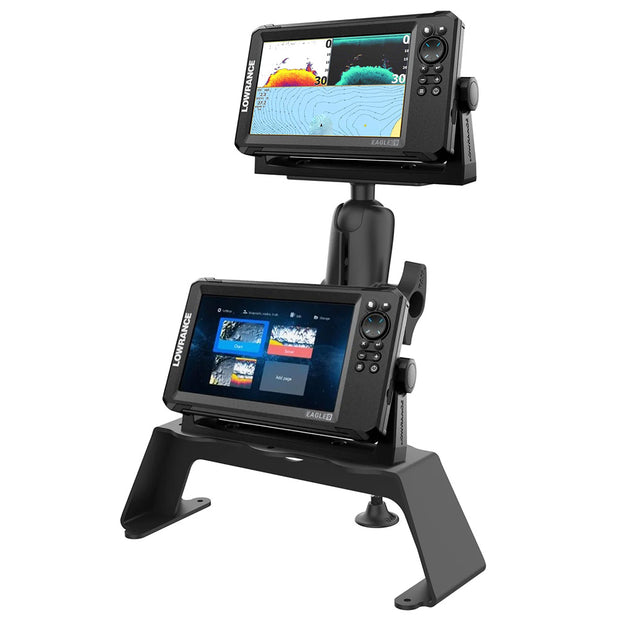 RAM Mount RAM Fishfinder Deck Kit wSingle Marine Electronic Mount RAMFF1D115
