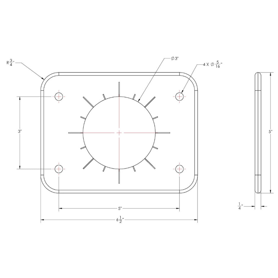 TACO Grand Slam 300 Universal Backing Plate fGS300  GS390  Pair BP0300BSY1