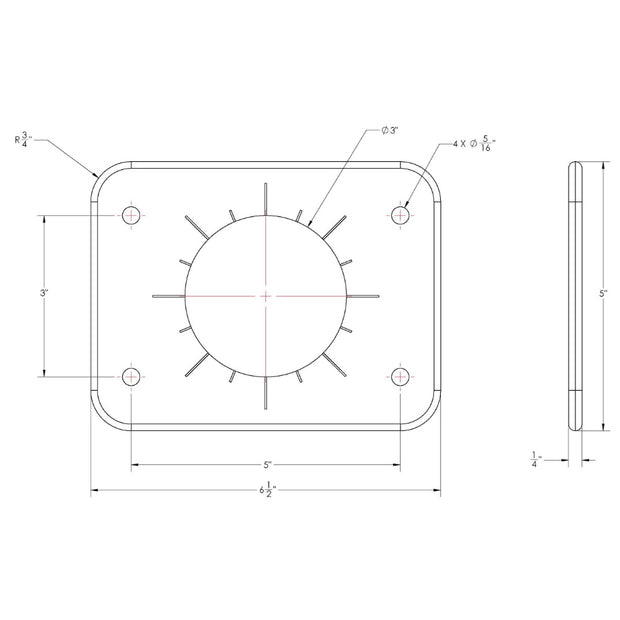 TACO Grand Slam 300 Universal Backing Plate fGS300  GS390  Pair BP0300BSY1