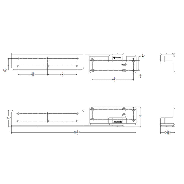 TACO Command Ratchet Hinge  1812  316 Stainless Steel Polished wHard Stop H250048