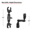 RAM Mount RAM Trolling Motor Stabilizer wToughClaw 1  16 Clamp Bases RAP404404U