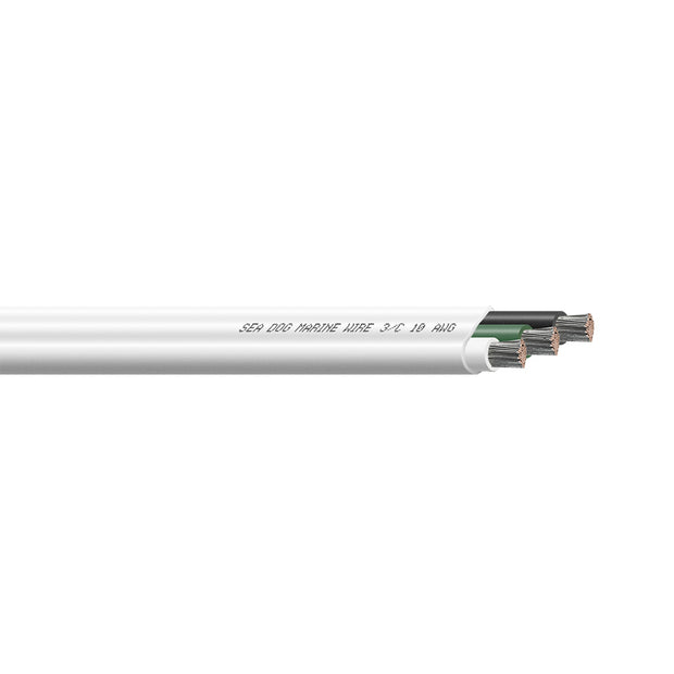 SeaDog 103 AWG Flat Triplex Wire  WhiteGreenBlack  300 8010305