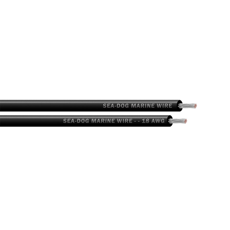 SeaDog 18 AWG Black Primary Wire  25 8018010