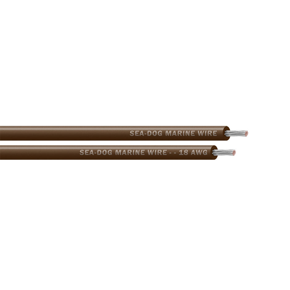 SeaDog 18 AWG Brown Primary Wire  1000 8018079
