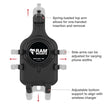 Ram Mount RAM QuickGrip Pro Phone Holder wBall  Vibration Damper RAMHOLPD5BVU
