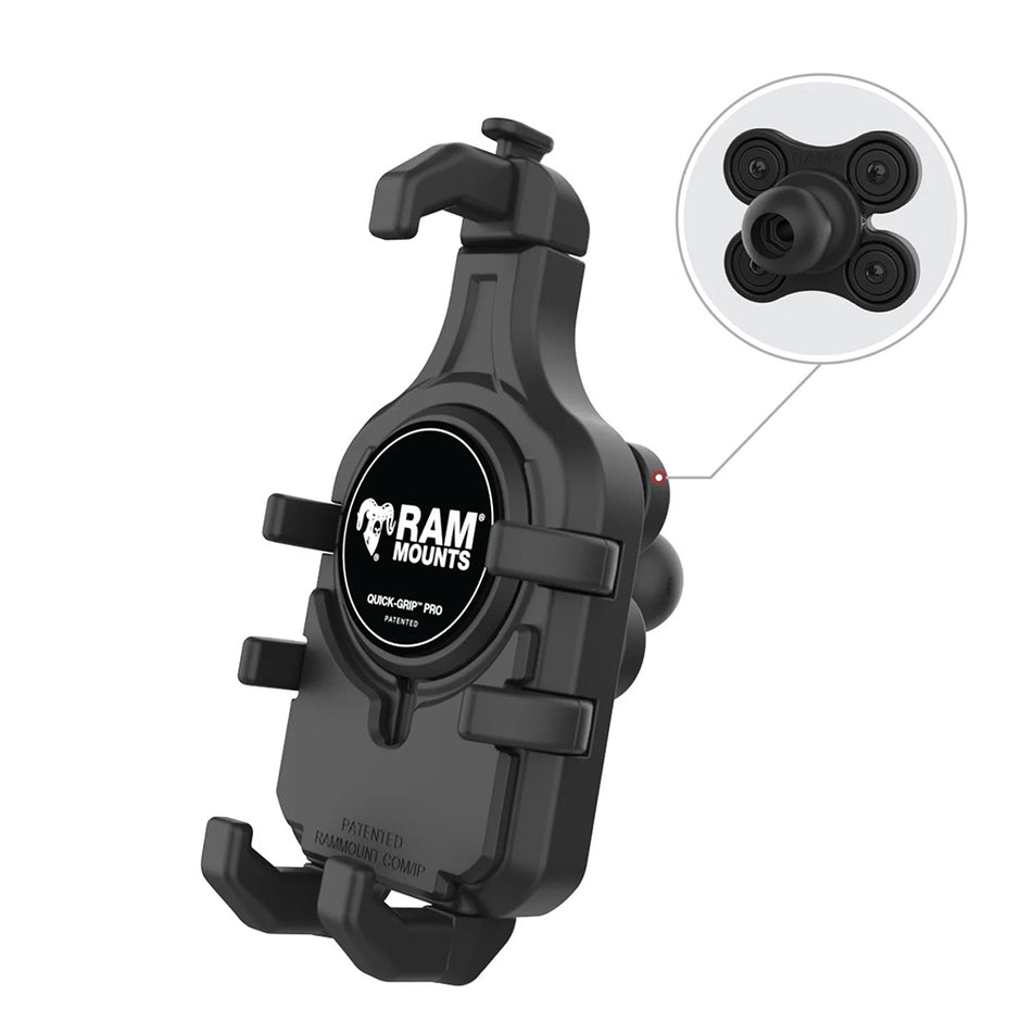 Ram Mount RAM QuickGrip Pro Phone Holder wBall  Vibration Damper RAMHOLPD5BVU