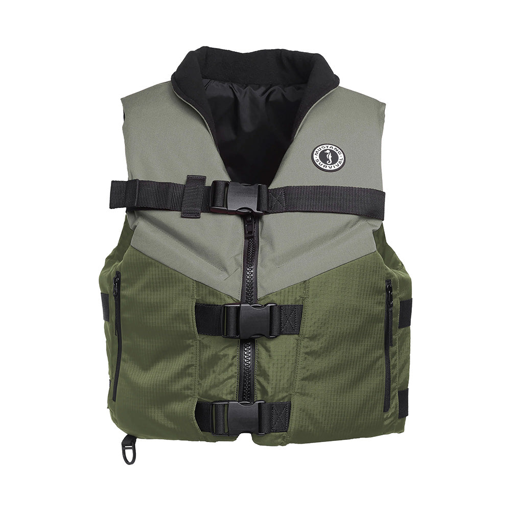 Mustang Accel Foam Vest  GreenGrey  Small MV4627833S