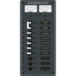 Blue Sea 8074 AC Main 8 Positions Toggle Circuit Breaker Panel  White Switches 8074