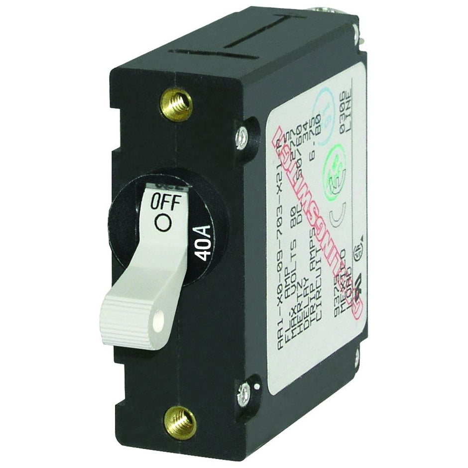 Blue Sea 7226 ACDC Single Pole Magnetic World Circuit Breaker  40AMP 7226