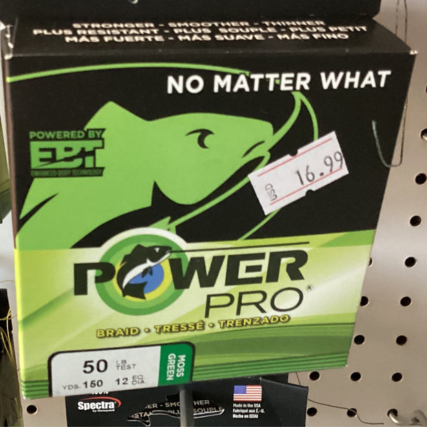 PowerPro Braided Fishing Line, 50lb x 150yd Grn