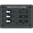 Blue Sea 8025 DC 3 Position Breaker Panel  White Switches 8025
