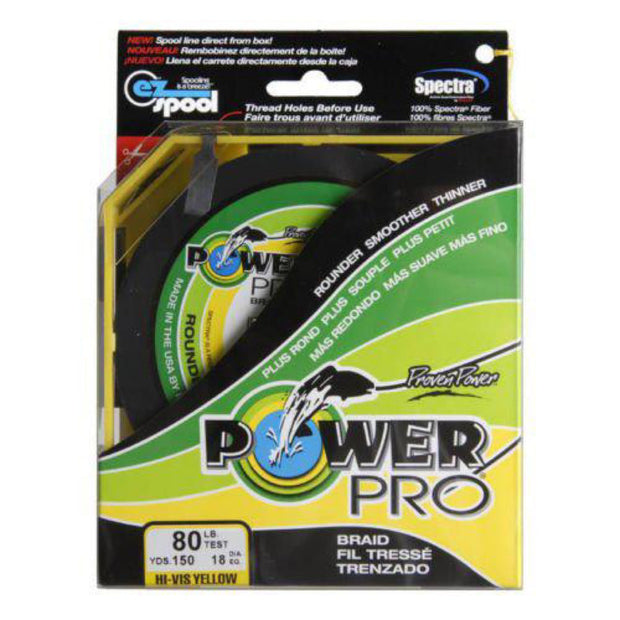 PowerPro Braided Fishing Line 40 lb 150yd YLW