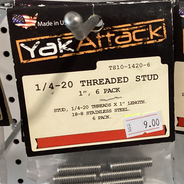 CP Yakattack 1" 1/4-20 Threaded Stud - 6 Pack