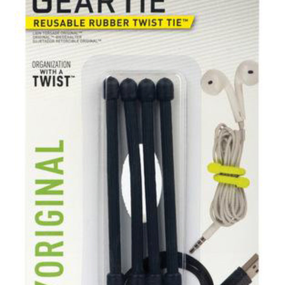 CP Nite Ize Gear Tie 3 in. L Black Twist Ties 4 pk