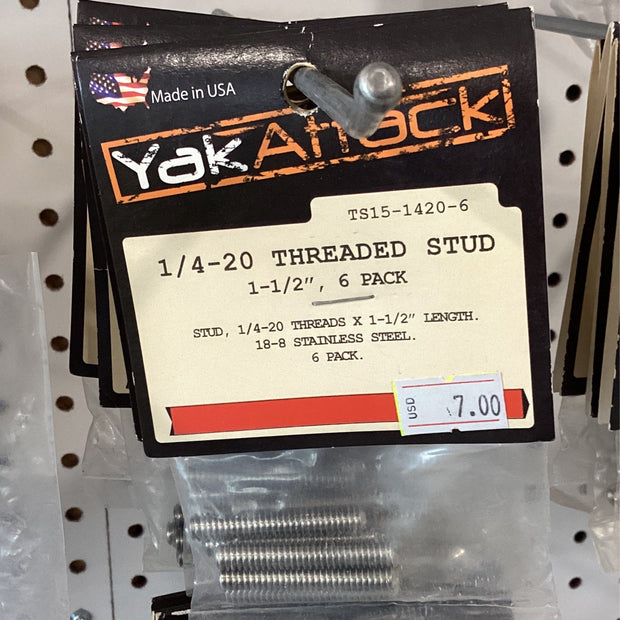 CP YakAttack 1/4-20 x 1.5'' Stud, 6 Pack (TS15-1420-6)