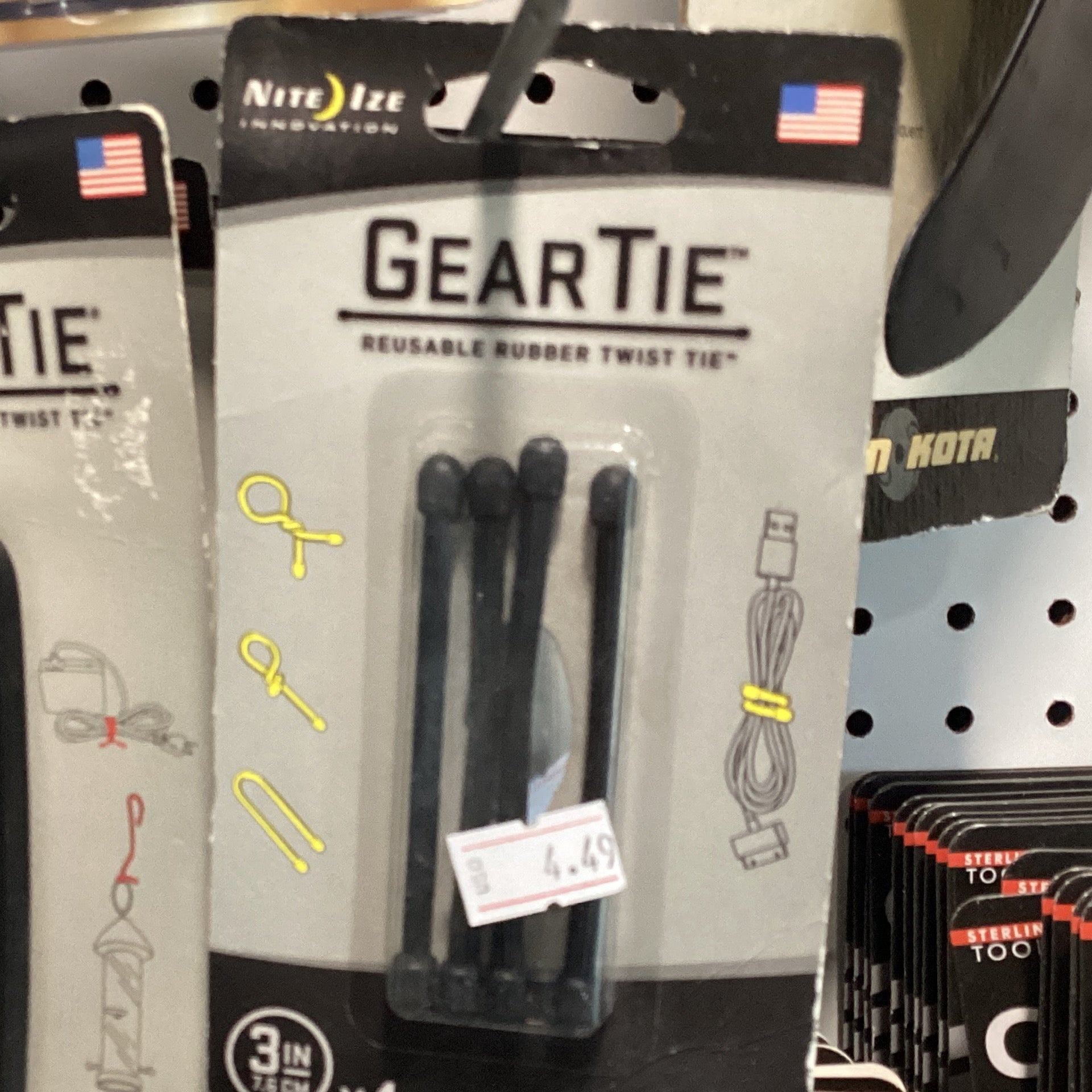 CP Nite Ize Mountable Gear Tie,BLK