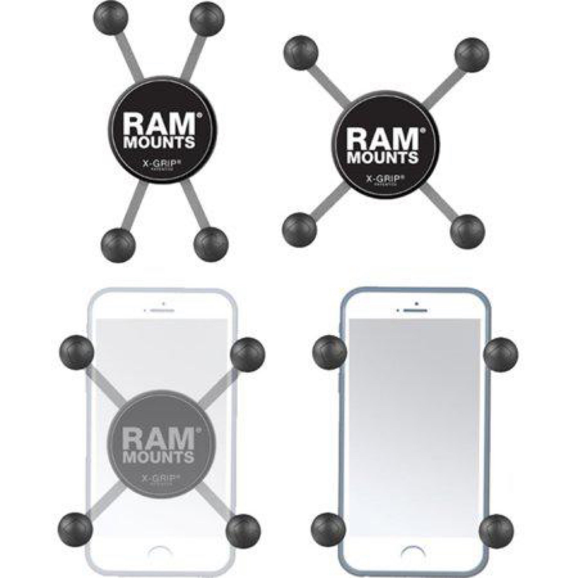 CP RAM Mount Cradle Holder for Universal X-Grip Cellphone/Iphone with 1-Inch Ball ram-hol-un7bu