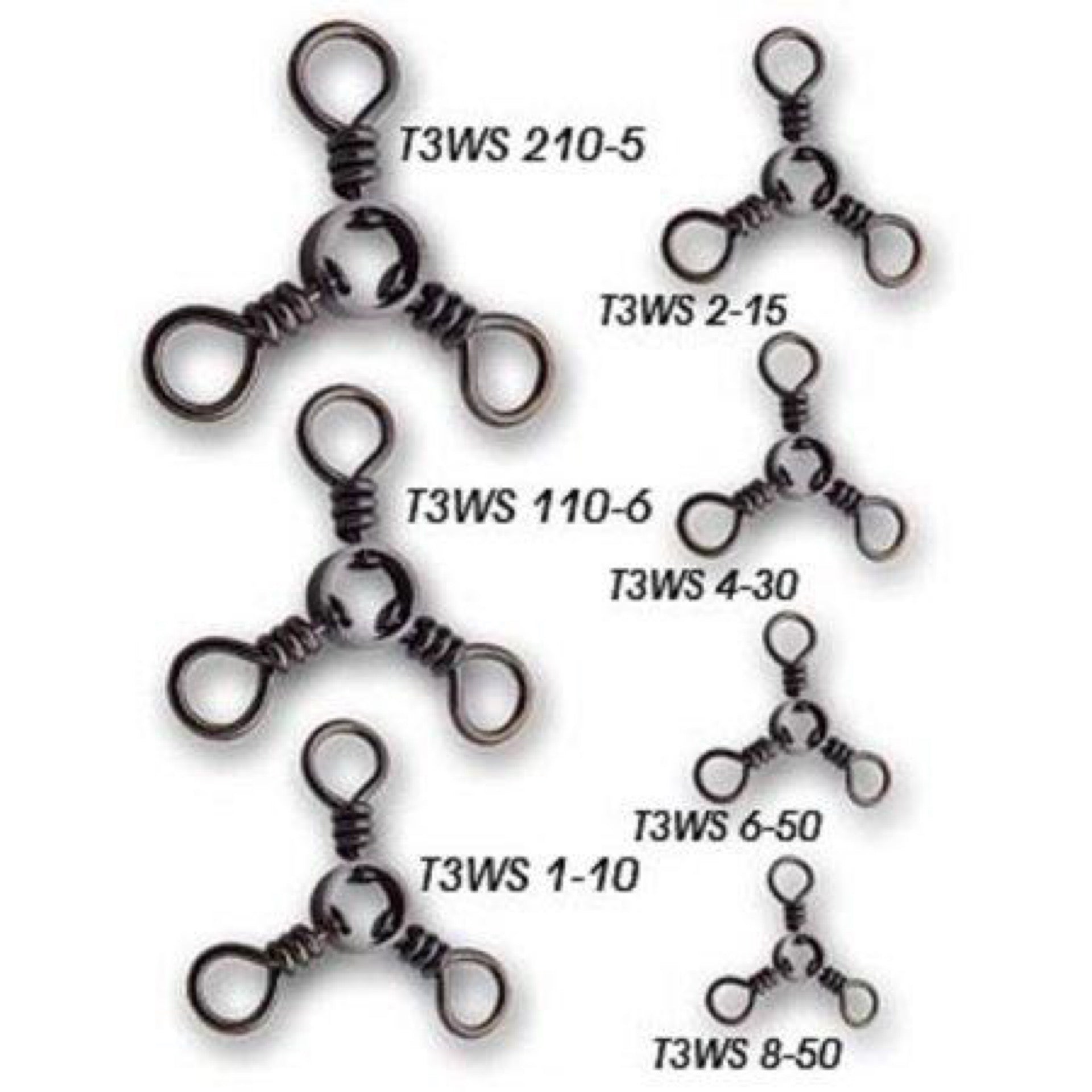Tsunami Stainless Steel Terminal Tackle Three 3 Way Swivel
