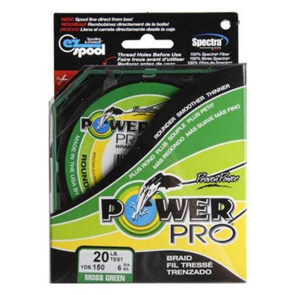 PowerPro Braided Fishing Line 20 lb x 150yd Grn