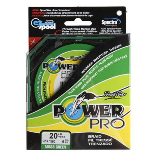 PowerPro Braided Fishing Line 20 lb x 150yd Grn
