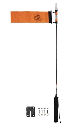 Yakattack VISIPole II™, GearTrac™ Ready, Includes Flag and Mighty Mount (V2FM-FPG+MMH)