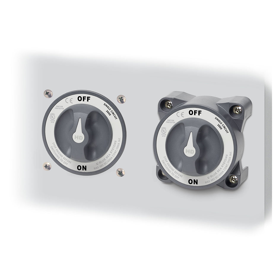 Blue Sea 3001 HDSeries Battery Switch Single Circuit ONOFF wAFD 3001
