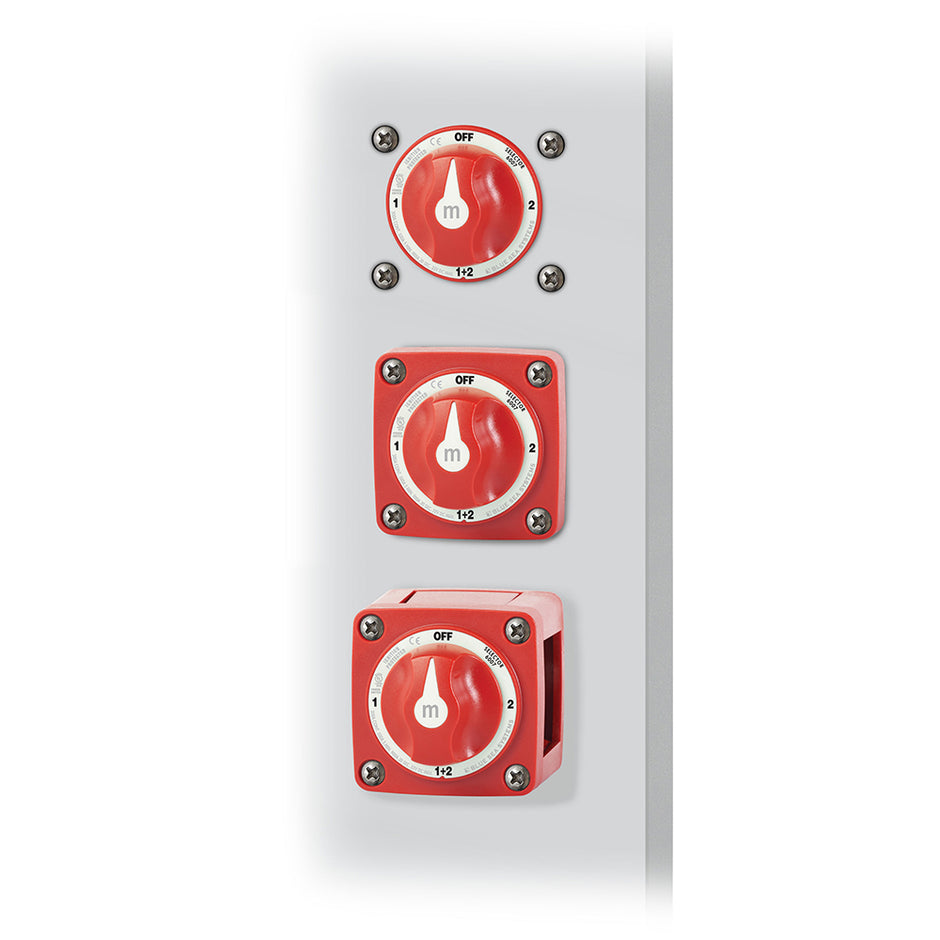 Blue Sea 6007 mSeries Mini Battery Switch Selector Four Position Red 6007