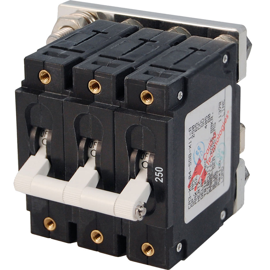 Blue Sea 7270 250A CSeries Triple Pole Toggle DC Circuit Breaker 7270