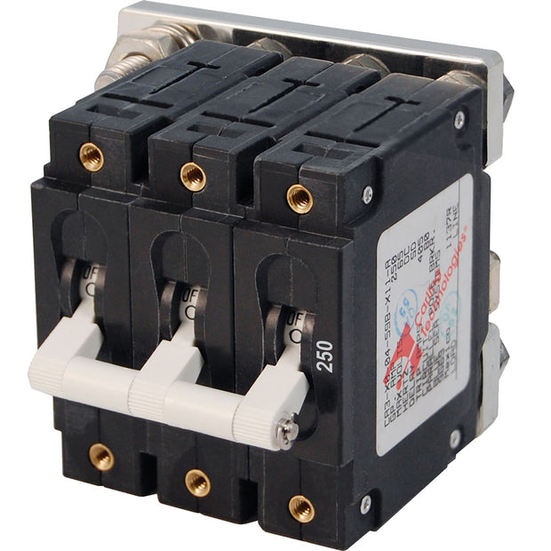 Blue Sea 7270 250A CSeries Triple Pole Toggle DC Circuit Breaker 7270