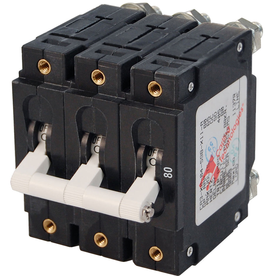 Blue Sea 7289 CSeries Triple Pole Circuit Breaker  80A 7289