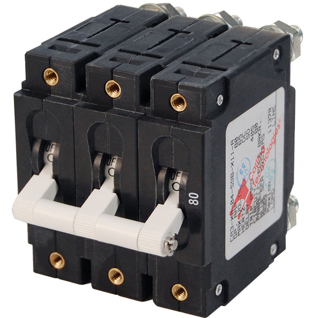 Blue Sea 7289 CSeries Triple Pole Circuit Breaker  80A 7289