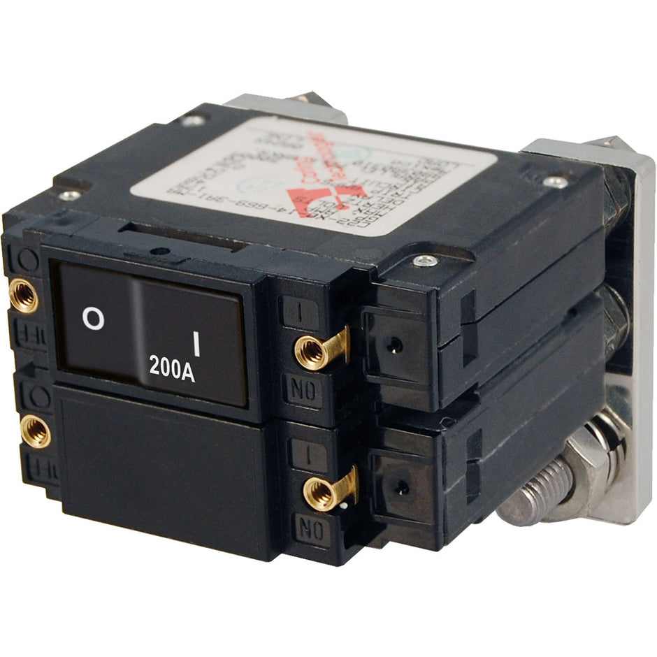 Blue Sea 7476 C  Series Flat Circuit Breaker Single and Double Pole    200 Amp 7476