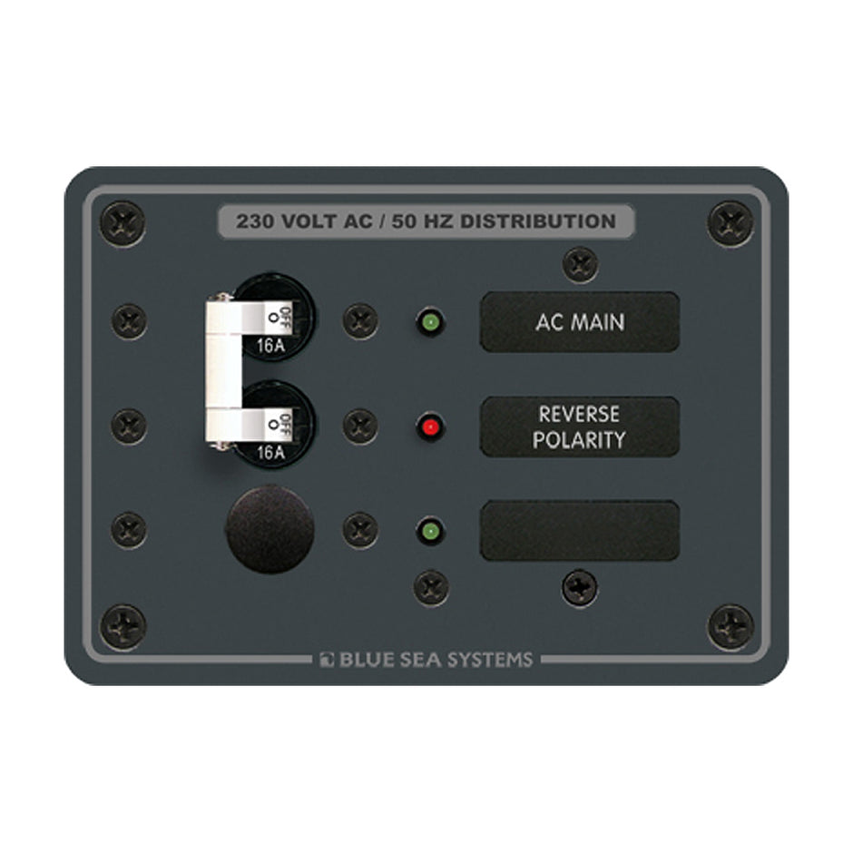 Blue Sea 8129 AC Main  Branch ASeries Toggle Circuit Breaker Panel 230V  Main  1 Position 8129