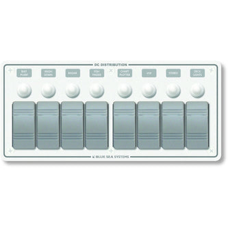 Blue Sea 8271 Water Resistant Panel  8 Position  White  Horizontal Mount 8271