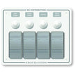 Blue Sea 8272 Water Resistant Panel  4 Position  White  Horizontal Mount 8272