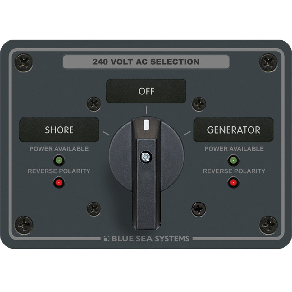 Blue Sea 8363 AC Rotary Switch Panel 65 Ampere 2 Positions  OFF 3 Pole 8363