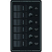 Blue Sea 8373 Water Resistant 6 Position  Black  Vertical Mount Panel 8373