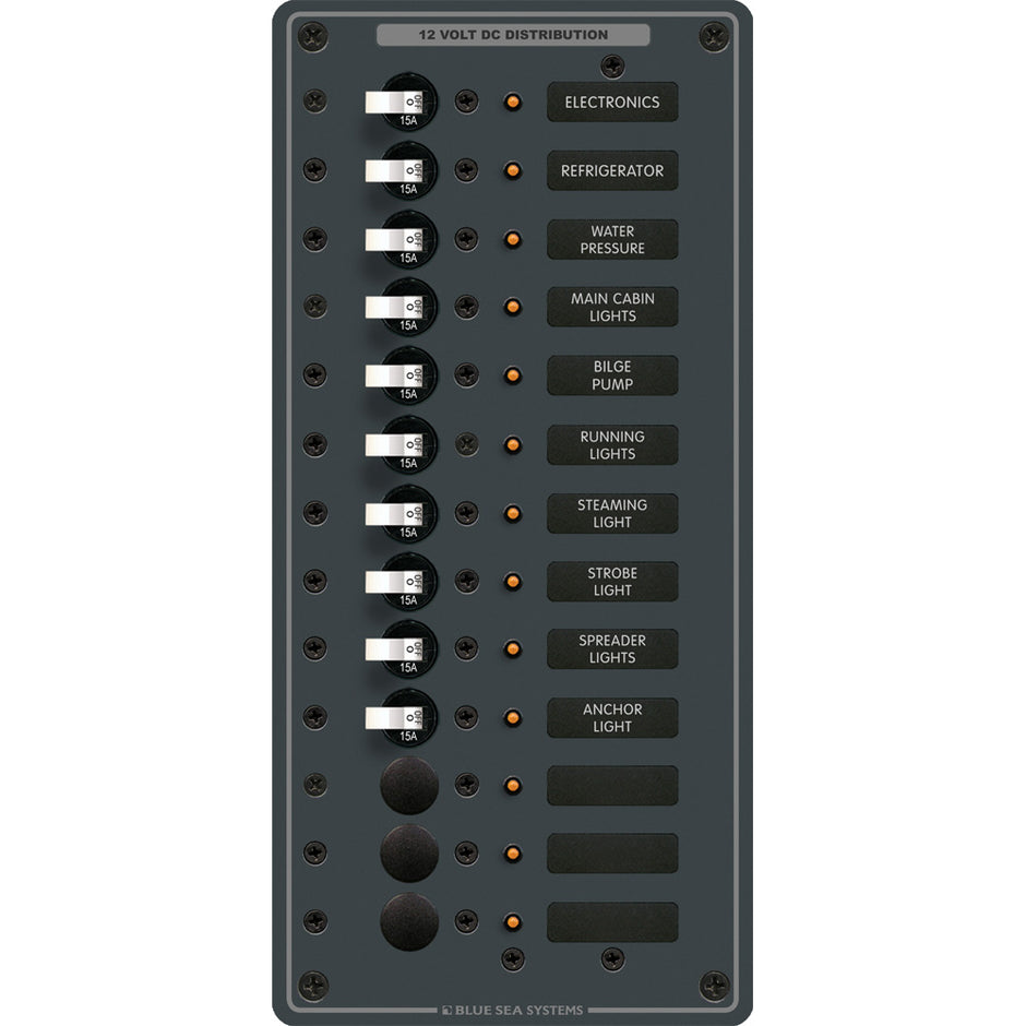 Blue Sea 8376 Panel DC 13 Position Vertical 8376