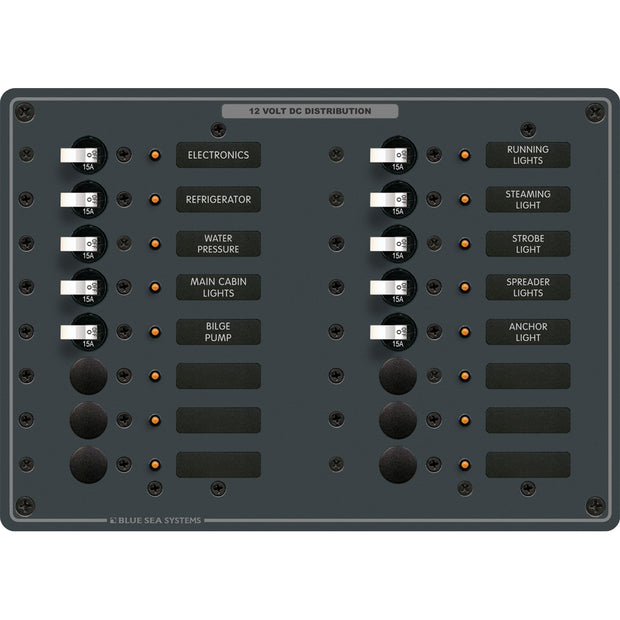 Blue Sea 8377 Panel DC 16 Position 8377