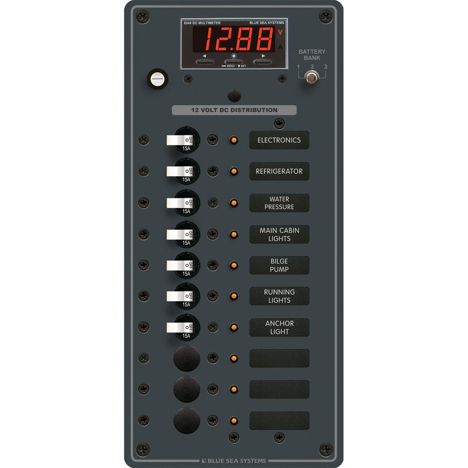 Blue Sea 8402 DC 10 Position wMultiFunction Meter 8402