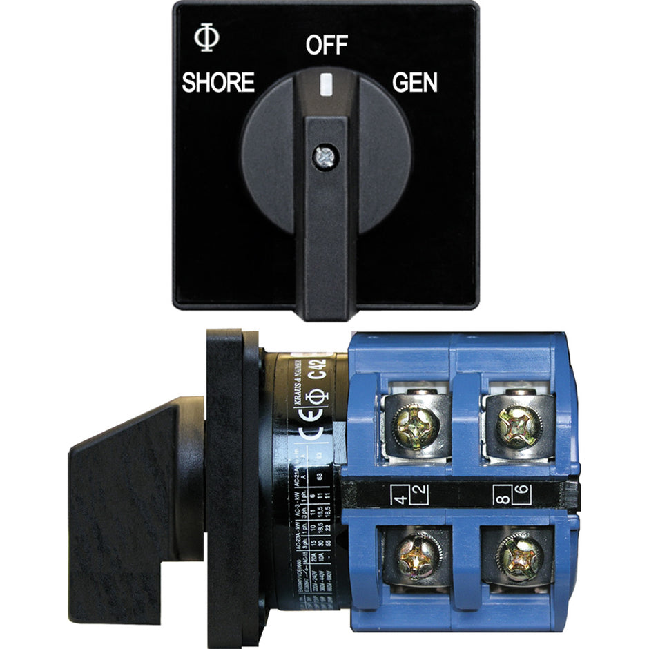 Blue Sea 9011 Switch AV 120VAC 65A OFF 2 Positions 9011