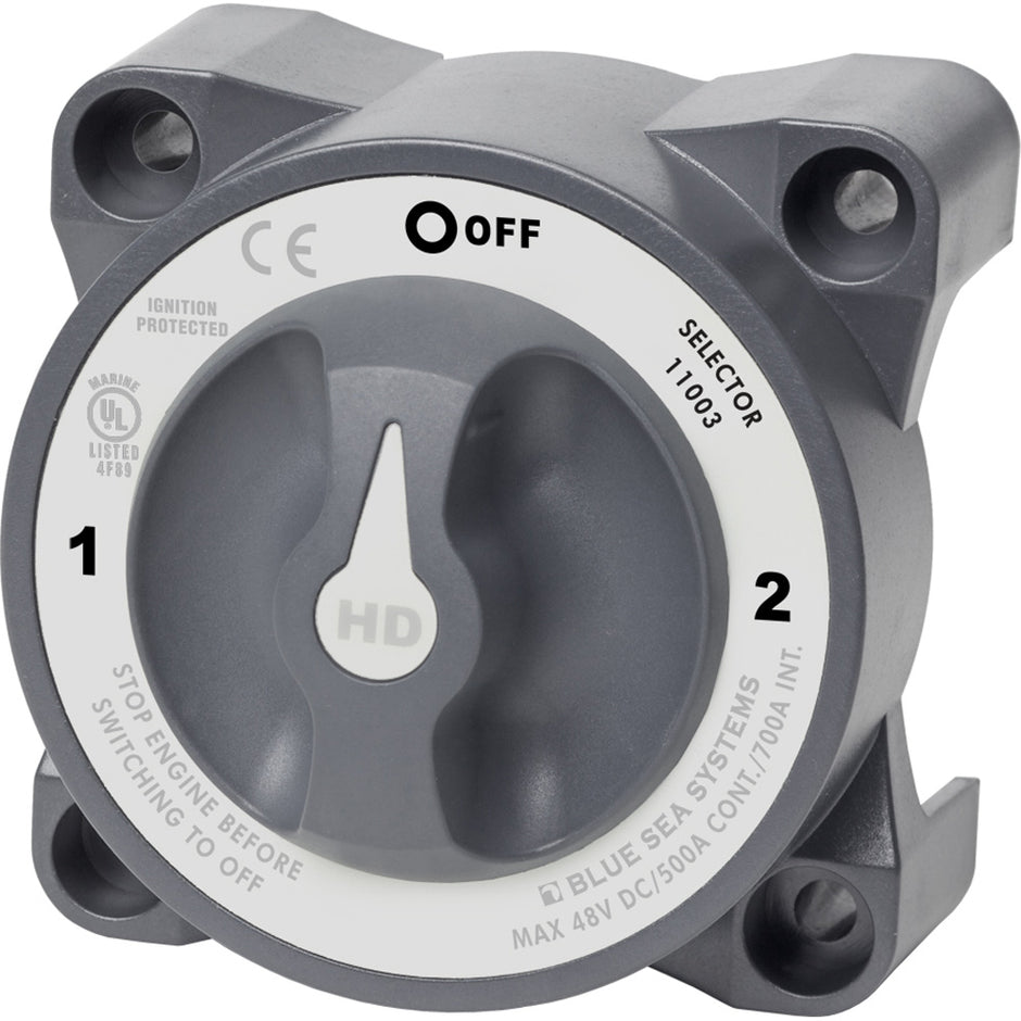Blue Sea 11003 HDSeries Battery Switch wAlternator Field Disconnect  3Position 11003