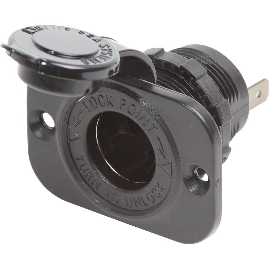 Blue Sea 12 Volt Dash Socket  Black 1011